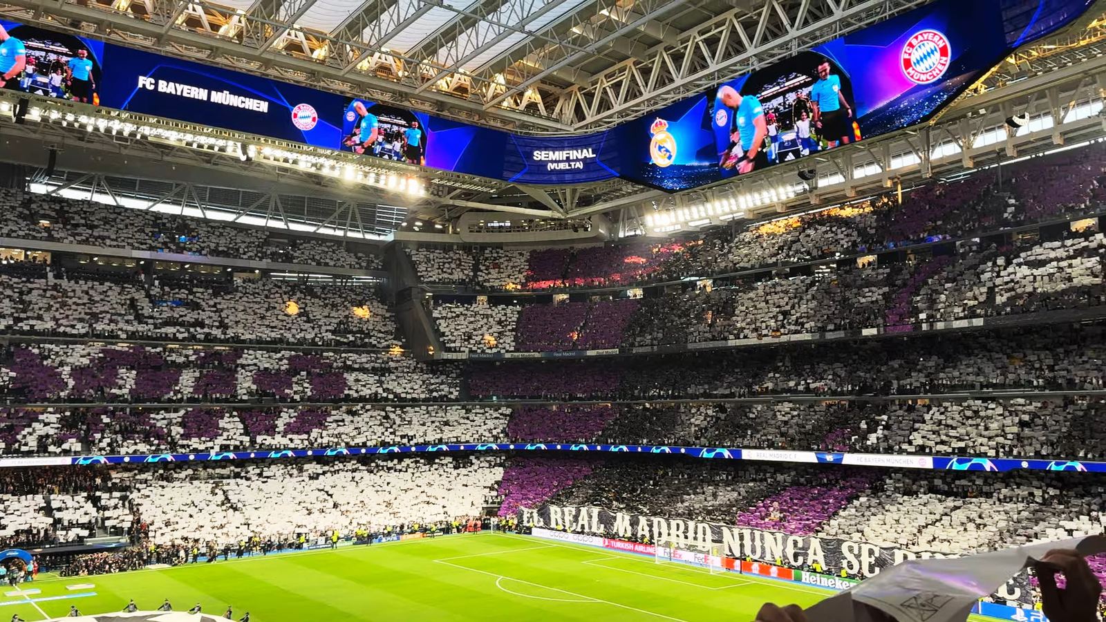 The Santiago Bernabéu stadium in Madrid