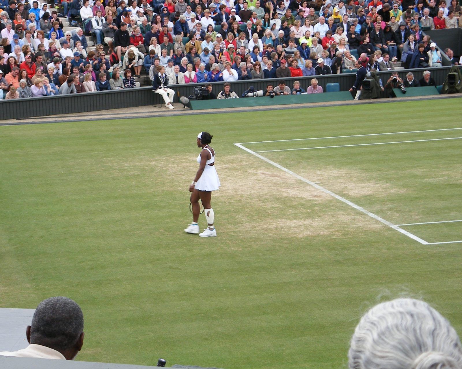 Serena Williams serving